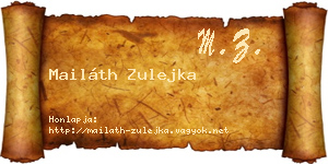 Mailáth Zulejka névjegykártya